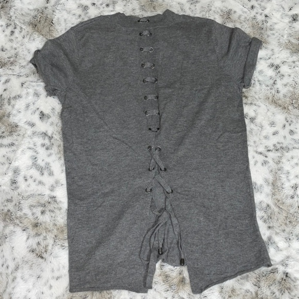 🆕 2/$60 NWT N:Philanthropy | Graves Lace Back Short Sleeve Sweater | Silk Blend - Picture 4 of 16